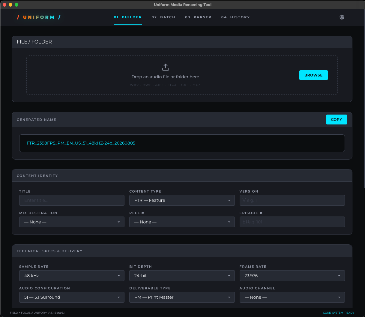 Uniform interface